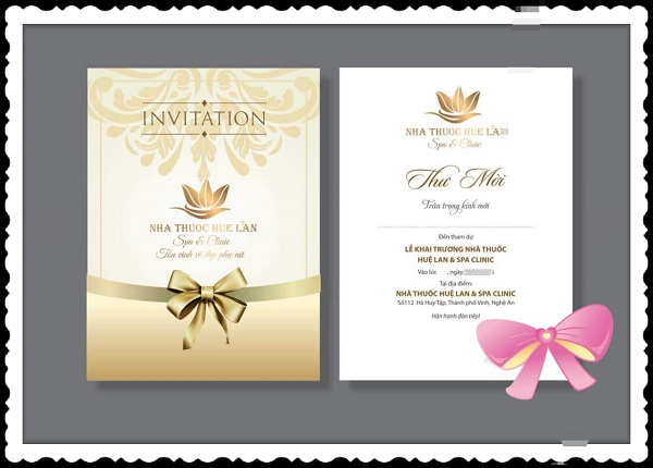 Thiệp khai trương nhà thuốc