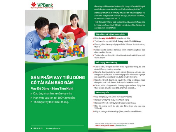 Mẫu tờ rơi giới thiệu sản phẩm vay tiêu dùng