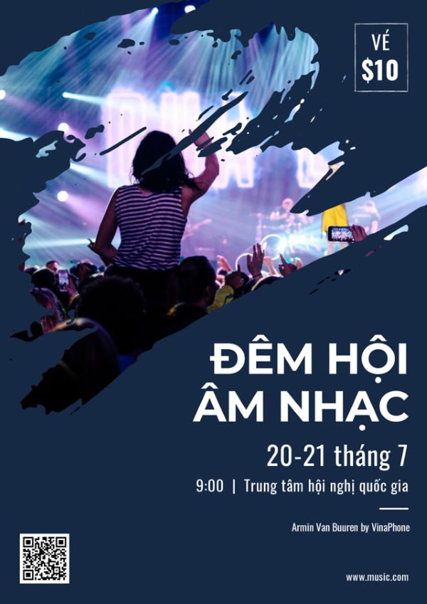Poster sự kiện âm nhạc cá tính