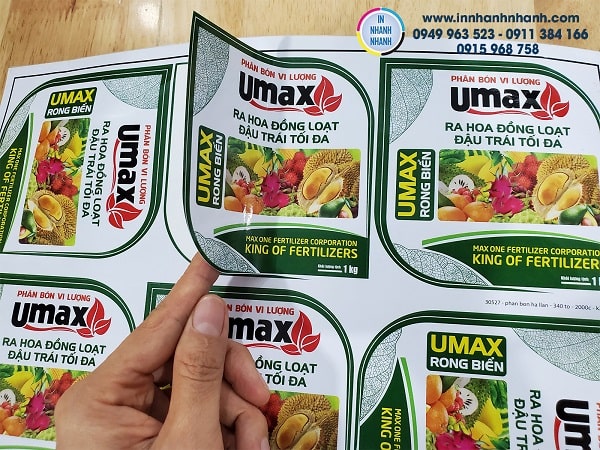 Mẫu sticker dán sản phẩm phân bón vi lượng