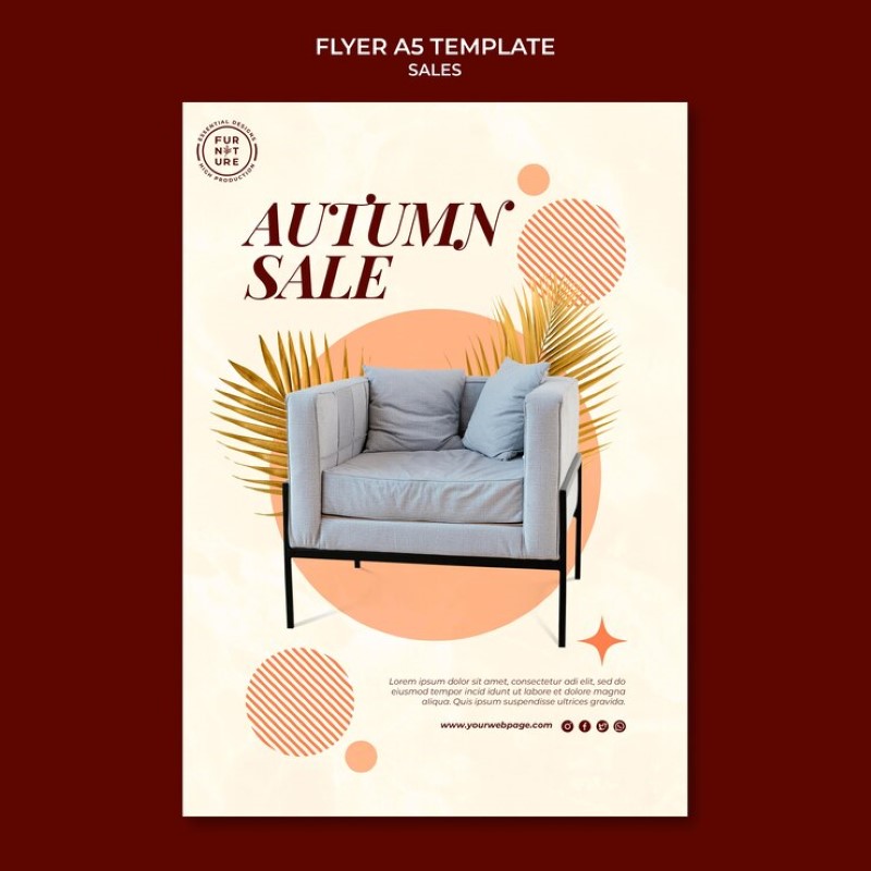 Thiết kế tờ rơi cho ghế sofa nhỏ