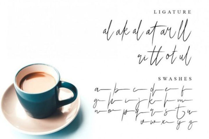 Font chữ Ariel Signature nghệ thuật độc đáo