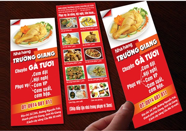 Mẫu tờ rơi cung cấp các thông tin về sản phẩm