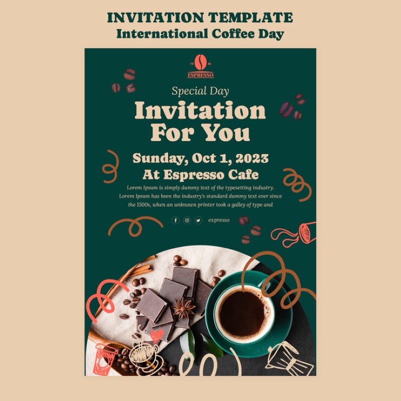 Mẫu tờ rơi khai trương quán cafe thanh lịch