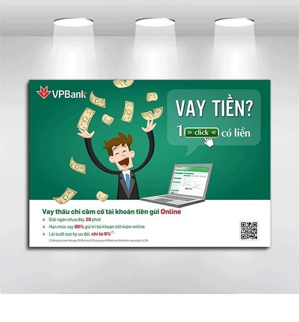 Mẫu tờ rơi cho vay ngắn gọn, tinh tế cuả VPBank
