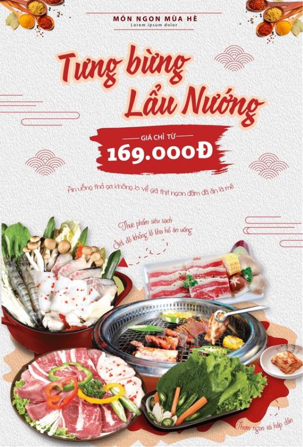 Mẫu poster làm nổi bật sản phẩm chính