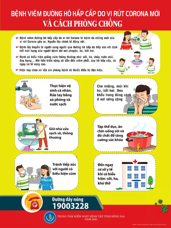 Poster phòng chóng được dán tại bệnh viện