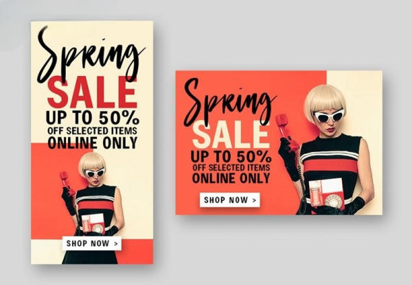 Các banner được thiết kế để trưng bày tại nhiều vị trí khác nhau