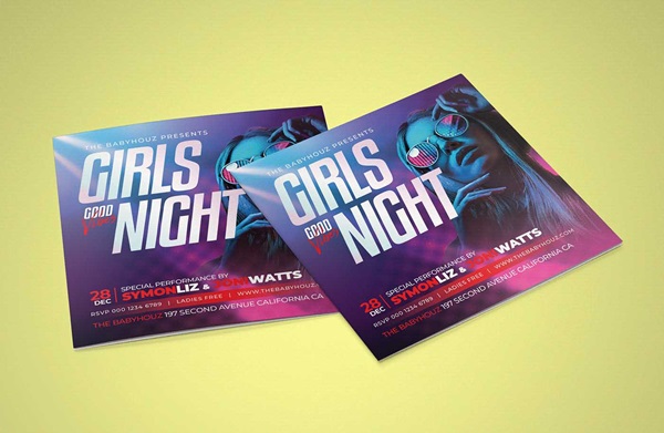 Mẫu tờ rơi kích thước vuông