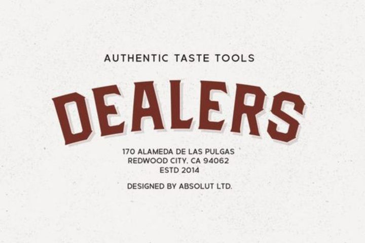 Font chữ Dealers cứng cáp, mạnh mẽ
